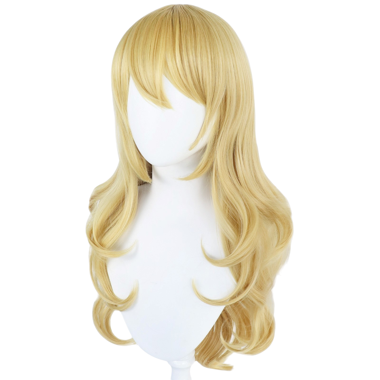 White Smoke Kaori Miyazono Cosplay Wig - Your Lie in April (Blonde Wavy Scalp) (FEVERCOS)