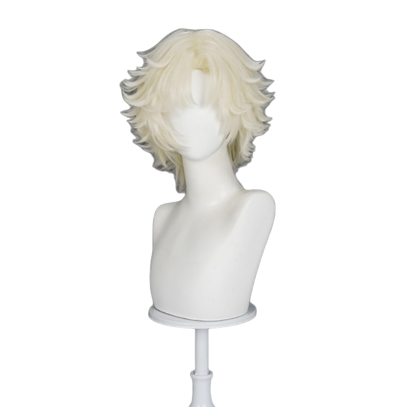 White Smoke Norton Campbell (Truth & Inference) Cosplay Wig - Identity V (Teased Flipped Short) (FEVERCOS)