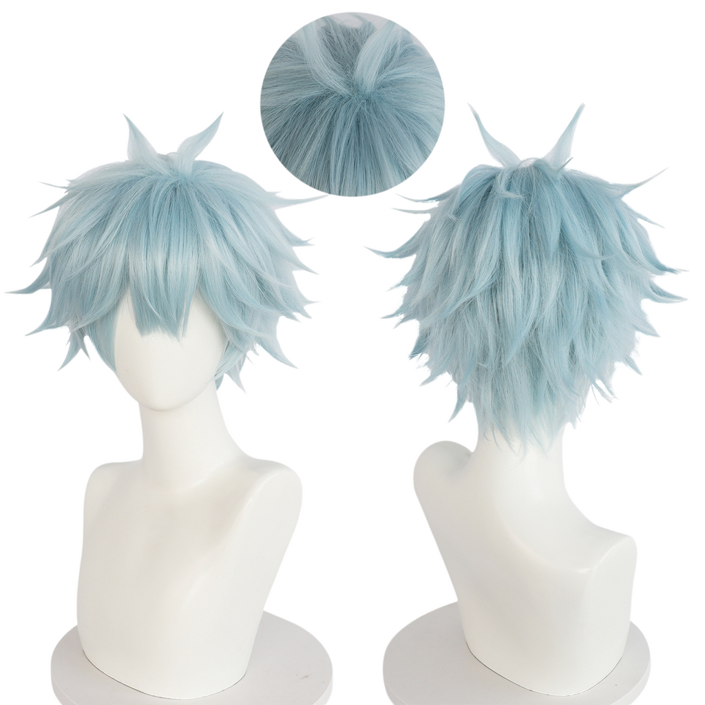 White Smoke Shinichi Okazaki Cosplay Wig - NANA (Ice Blue Grey Punk) (FEVERCOS)