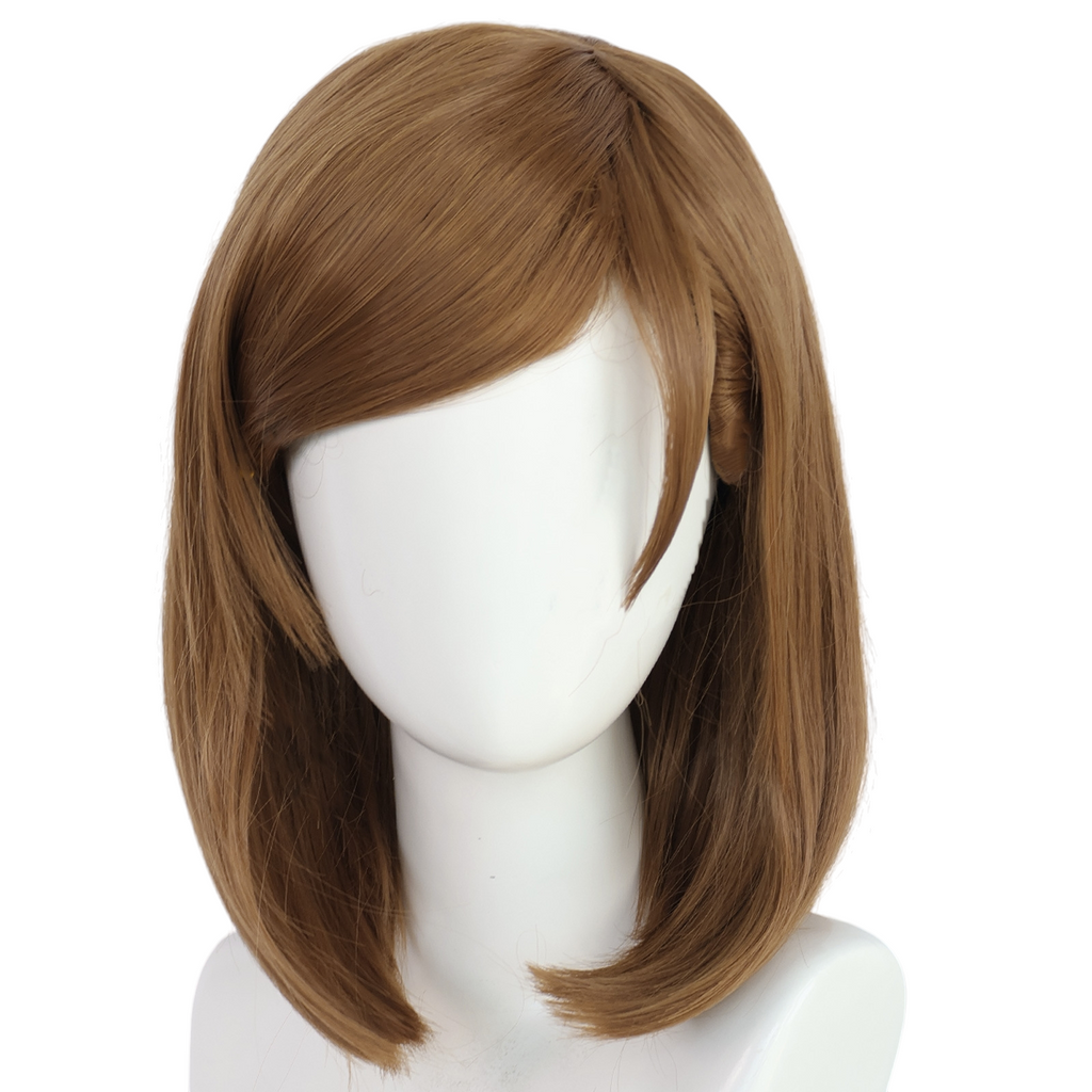 White Smoke Nobara Kugisaki Cosplay Wig - Jujutsu Kaisen (Ginger Brown Bob) (FEVERCOS)