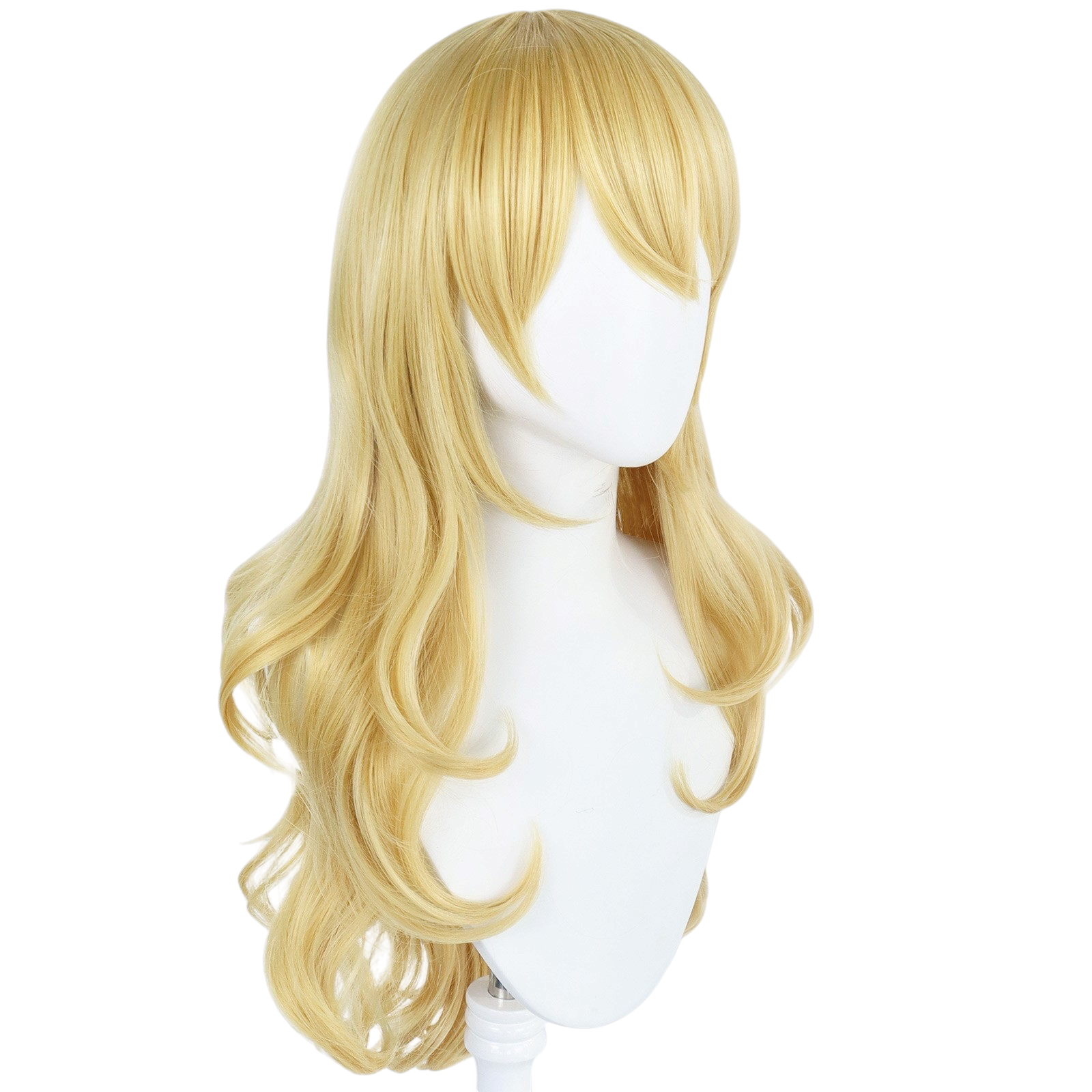 White Smoke Kaori Miyazono Cosplay Wig - Your Lie in April (Blonde Wavy Scalp) (FEVERCOS)