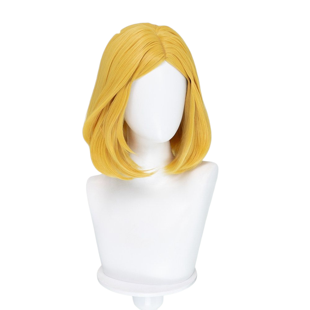 White Smoke Melinoë Cosplay Wig - Hades II (35cm Blonde/Green Bob Scalp) (FEVERCOS)