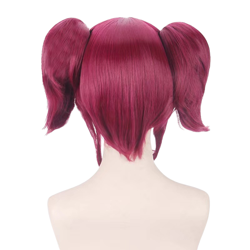 White Smoke Mey-Rin Cosplay Wig - Black Butler (Burgundy Red Short) (FEVERCOS)