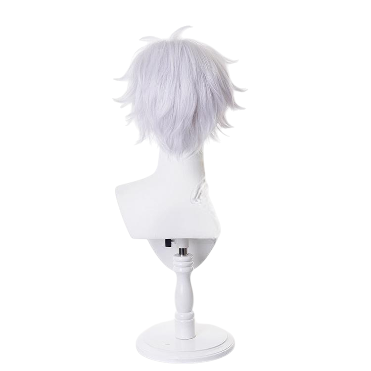 White Smoke Gojo Satoru (Loose/Casual) Cosplay Wig - Jujutsu Kaisen (White Messy Down) (FEVERCOS)