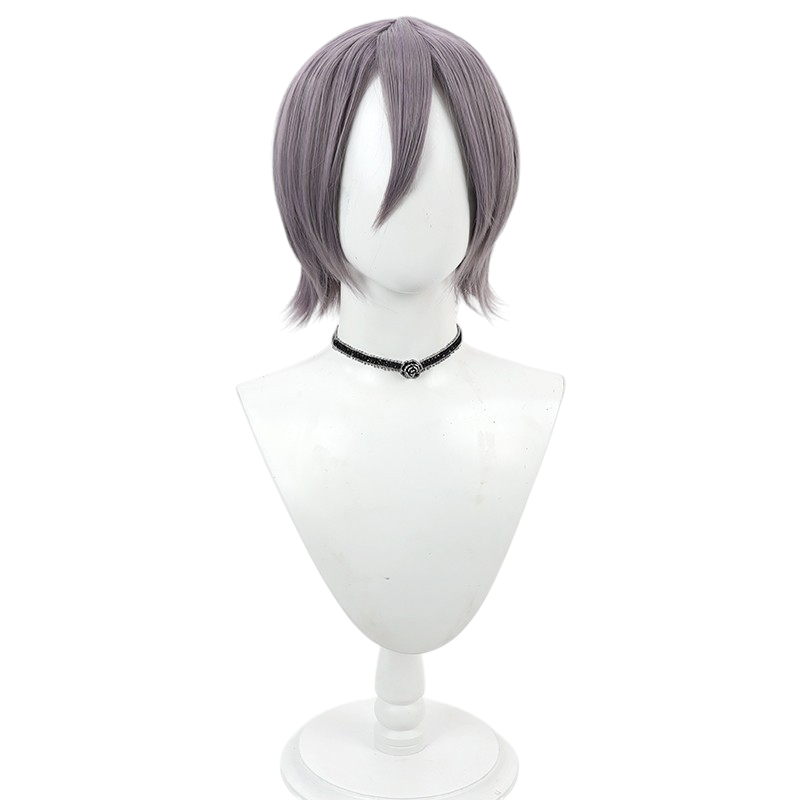 White Smoke Margarette Macaron Cosplay Wig - Mashle: Magic and Muscles (Grey-Purple Bob) (FEVERCOS)