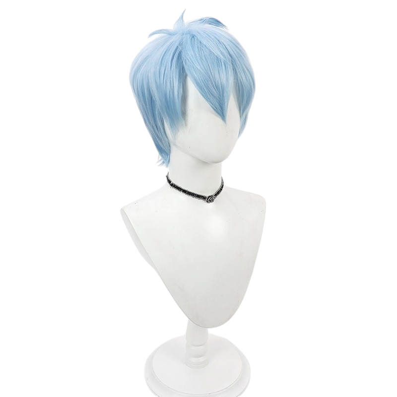 White Smoke Lance Crown Cosplay Wig - Mashle: Magic and Muscles (Blue Teased Spiky) (FEVERCOS)