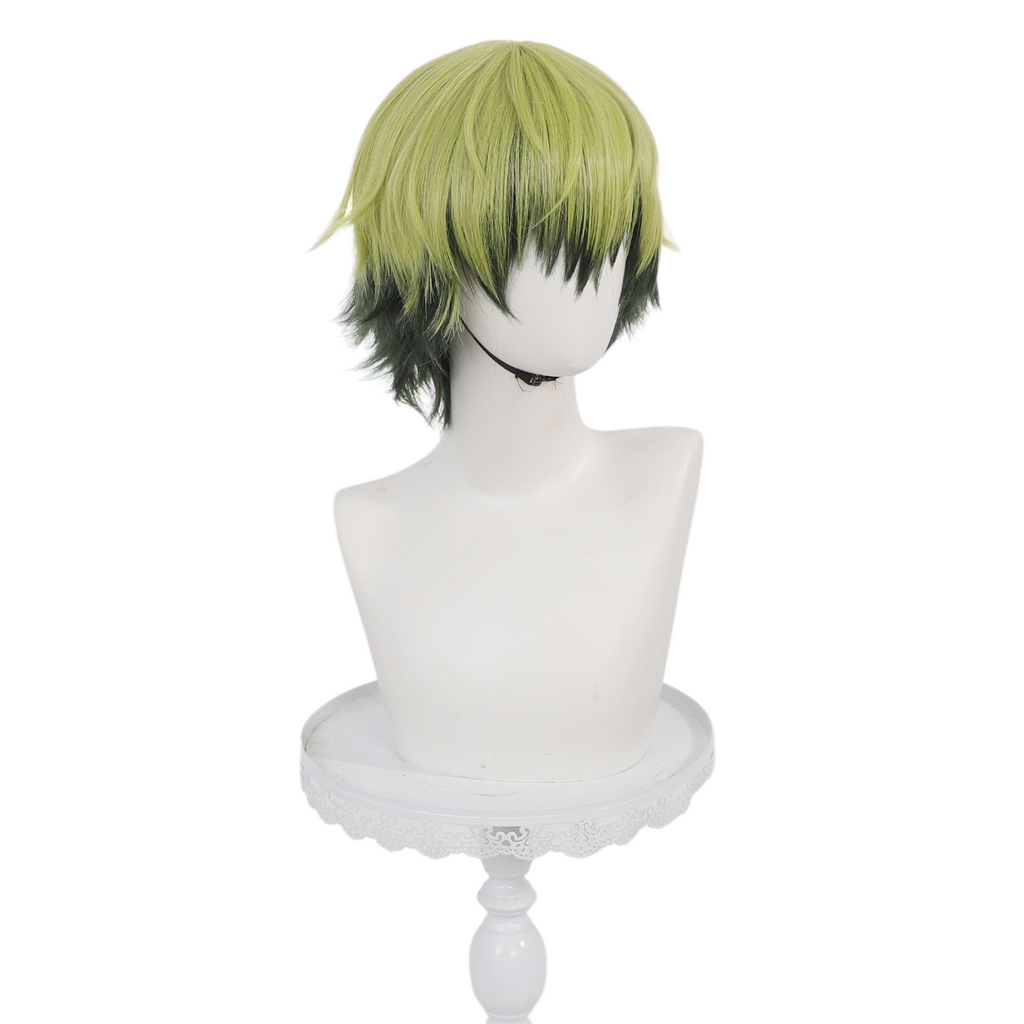 White Smoke Naoya Zenin Cosplay Wig - Jujutsu Kaisen (Blonde/Black Split Short) (FEVERCOS)