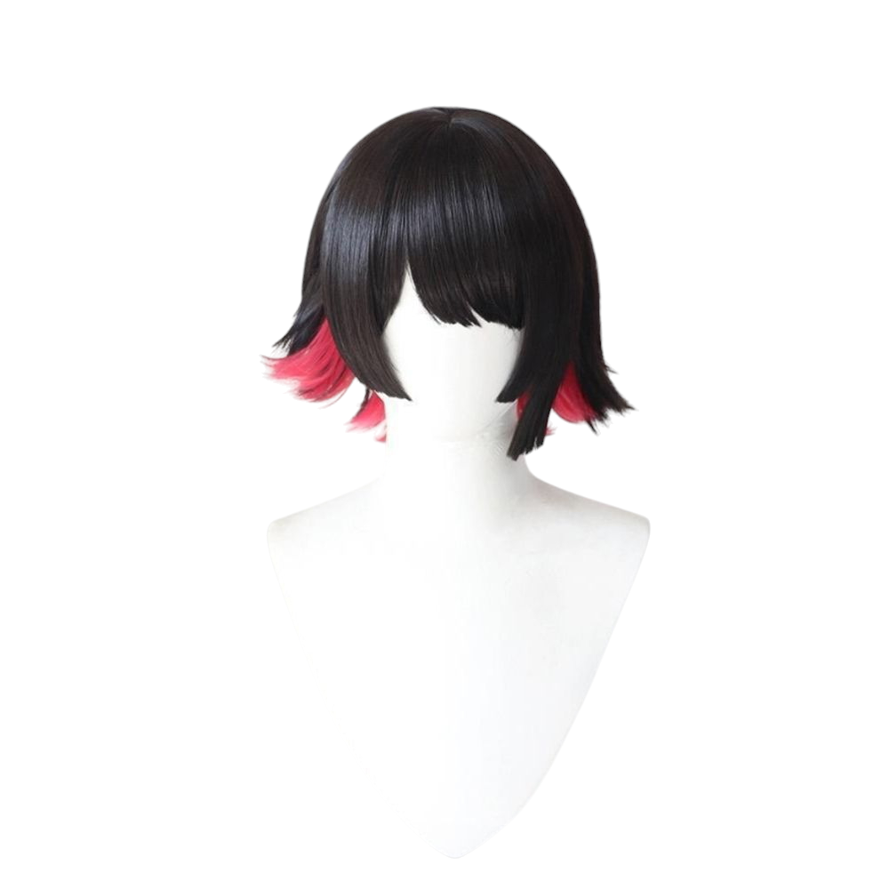 White Smoke Ellen Joe (Upgraded V2) Cosplay Wig - Zenless Zone Zero (Black/Red Scalp) (FEVERCOS)