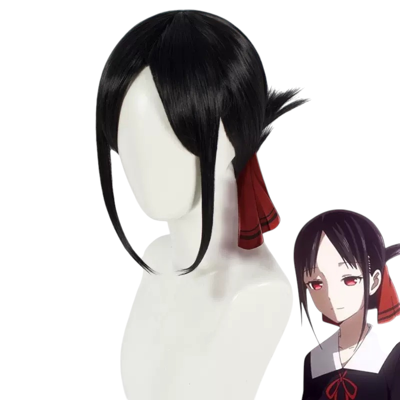 Light Gray Kaguya Shinomiya Cosplay Wig - Kaguya-sama: Love is War (Black Updo) (FEVERCOS)