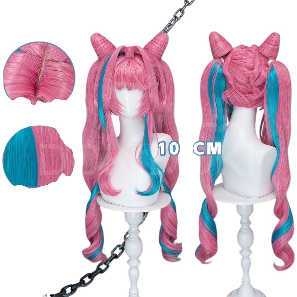 White Smoke Yvonne Cosplay Wig - Arknights: Endfield (Integrated Ponytail Detachable Buns) (FEVERCOS)