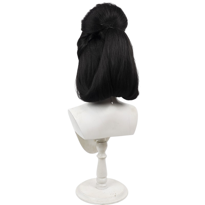 White Smoke Fourth Sister (Spider Demon) Cosplay Wig - Black Myth: Wukong (Black Widow's Peak Updo) (FEVERCOS)