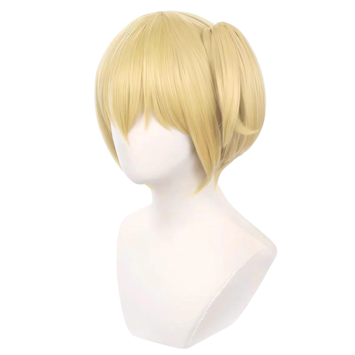 White Smoke Hitoka Yachi Cosplay Wig - Haikyuu!! (Blonde Clip-On Ponytail) (FEVERCOS)