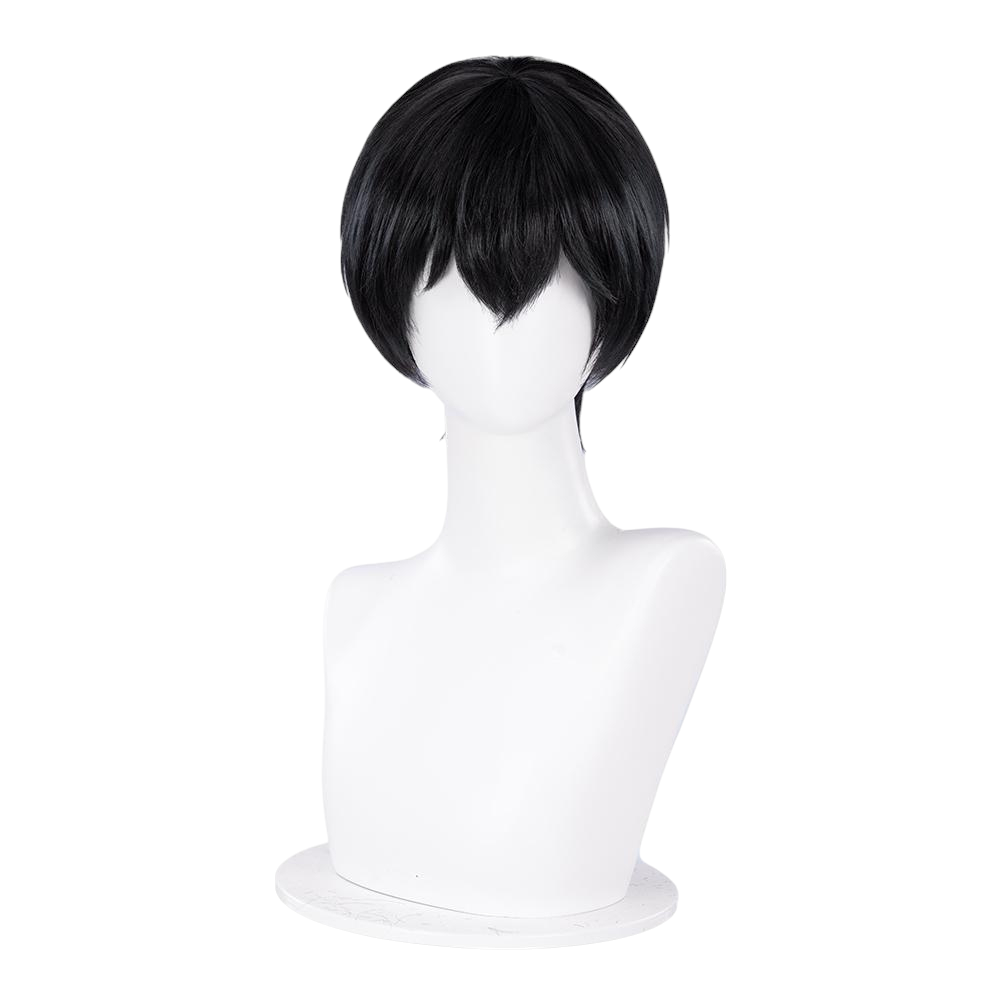White Smoke Olruggio Cosplay Wig - Witch Hat Atelier (32cm Black Short) (FEVERCOS)