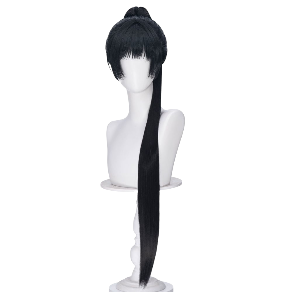 White Smoke Seira Cosplay Wig - The Summer You Were There (Black Detachable Ponytail) (FEVERCOS)