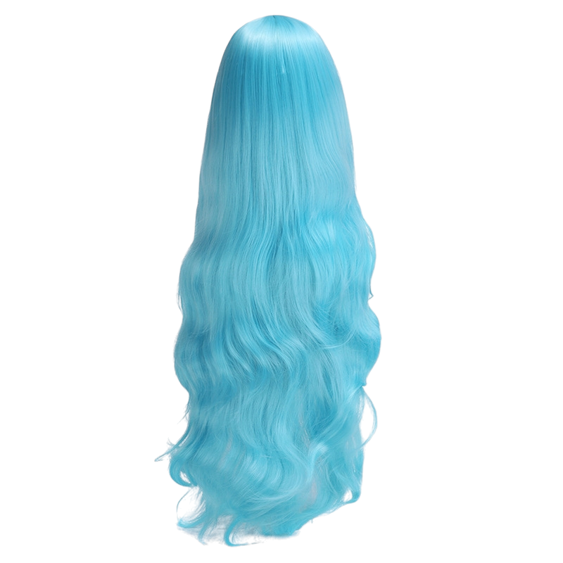 White Smoke Nefertari Vivi Cosplay Wig - One Piece (Light Blue Wavy) (FEVERCOS)