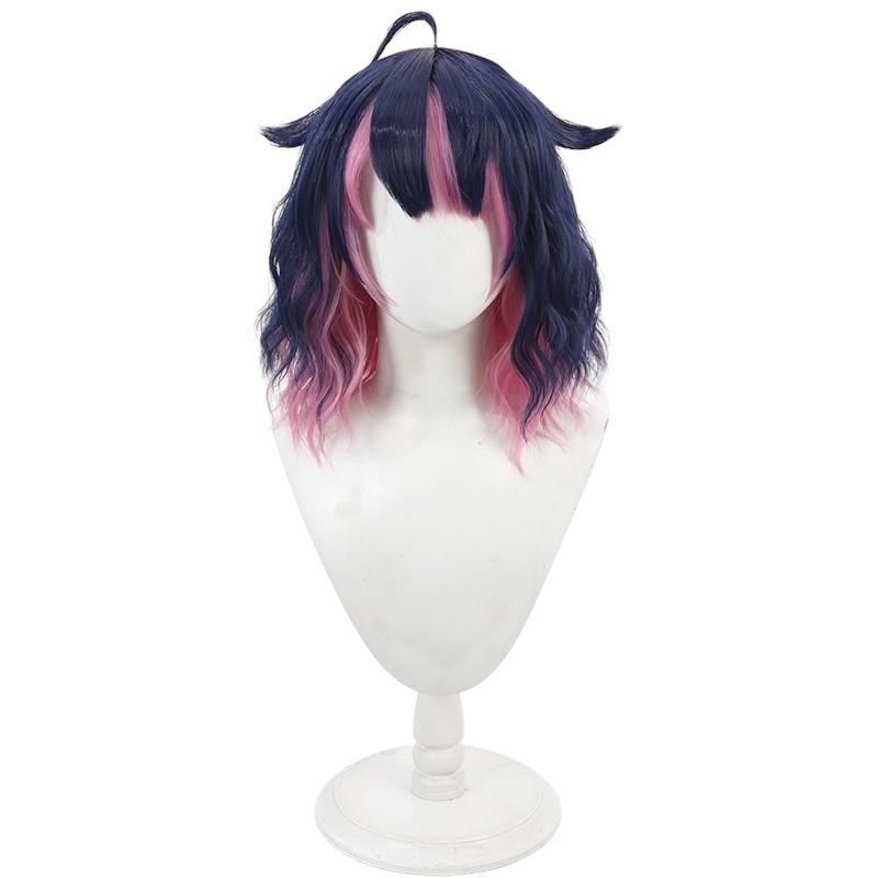 White Smoke Lamli Bennett Cosplay Wig - Devil Butler with Black Cat (Gradient Wavy) (FEVERCOS)