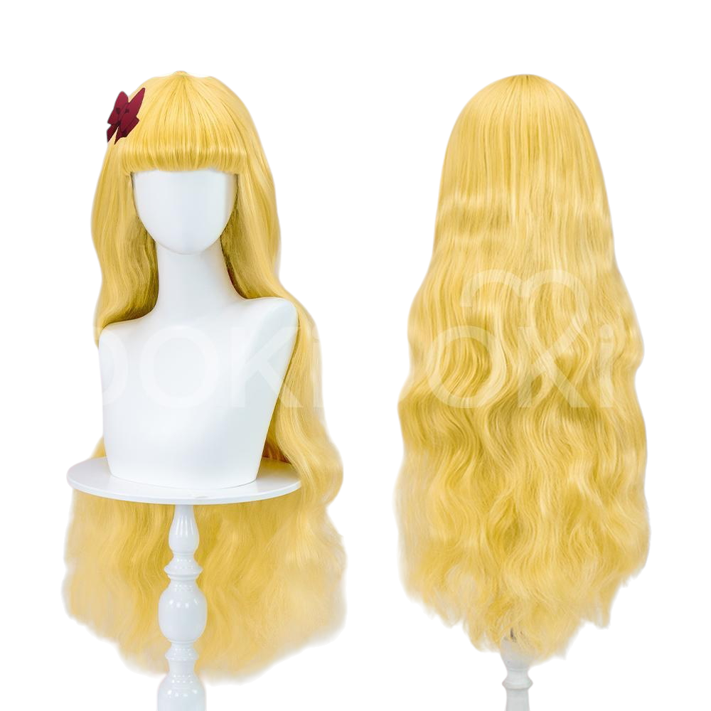 White Smoke Elise Cosplay Wig - Bungo Stray Dogs (80cm Golden Blonde Wavy) (FEVERCOS)