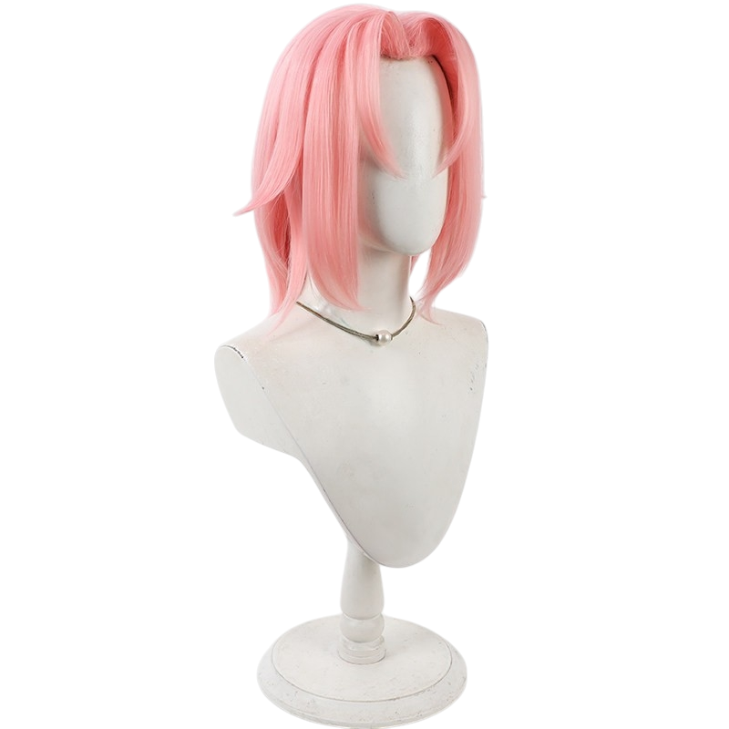 White Smoke Sakura Haruno Cosplay Wig - Naruto (Pink Widow's Peak Teased) (FEVERCOS)