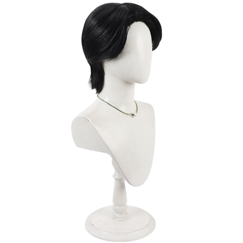 White Smoke Zeztz (Manzumo) Cosplay Wig - Kamen Rider ZZZ (Black Teased Short) (FEVERCOS)