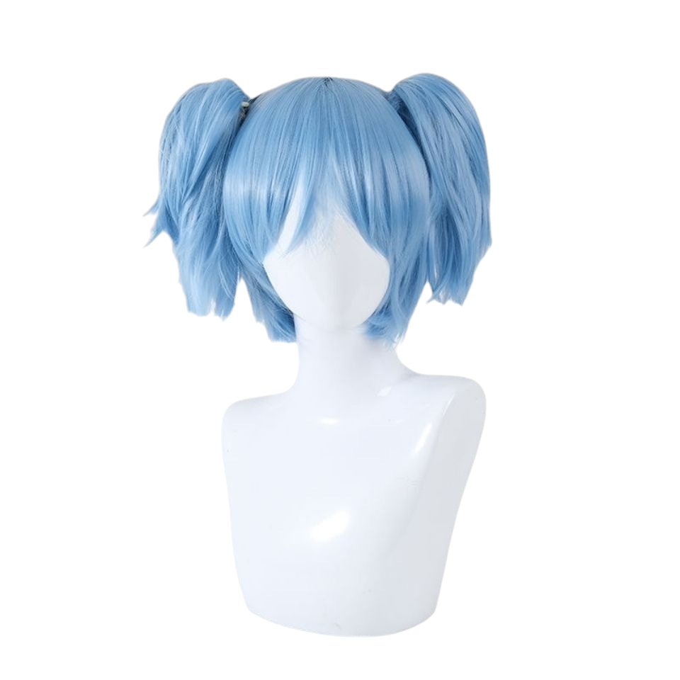 White Smoke Nagisa Shiota Cosplay Wig - Assassination Classroom (Light Blue Twin Tails) (FEVERCOS)