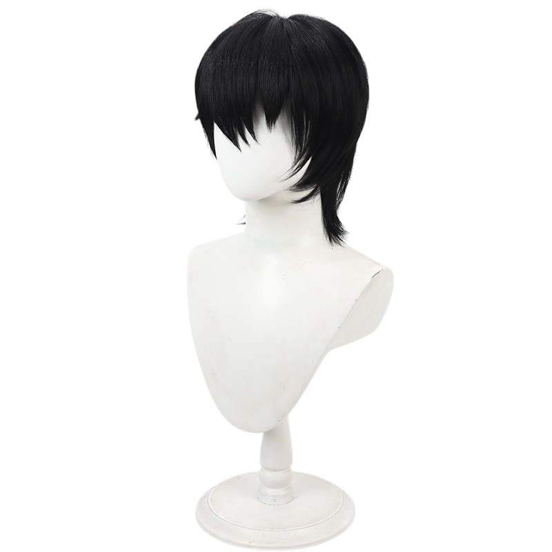 White Smoke Nagumo Cosplay Wig - Sakamoto Days (Black Teased Short) (FEVERCOS)