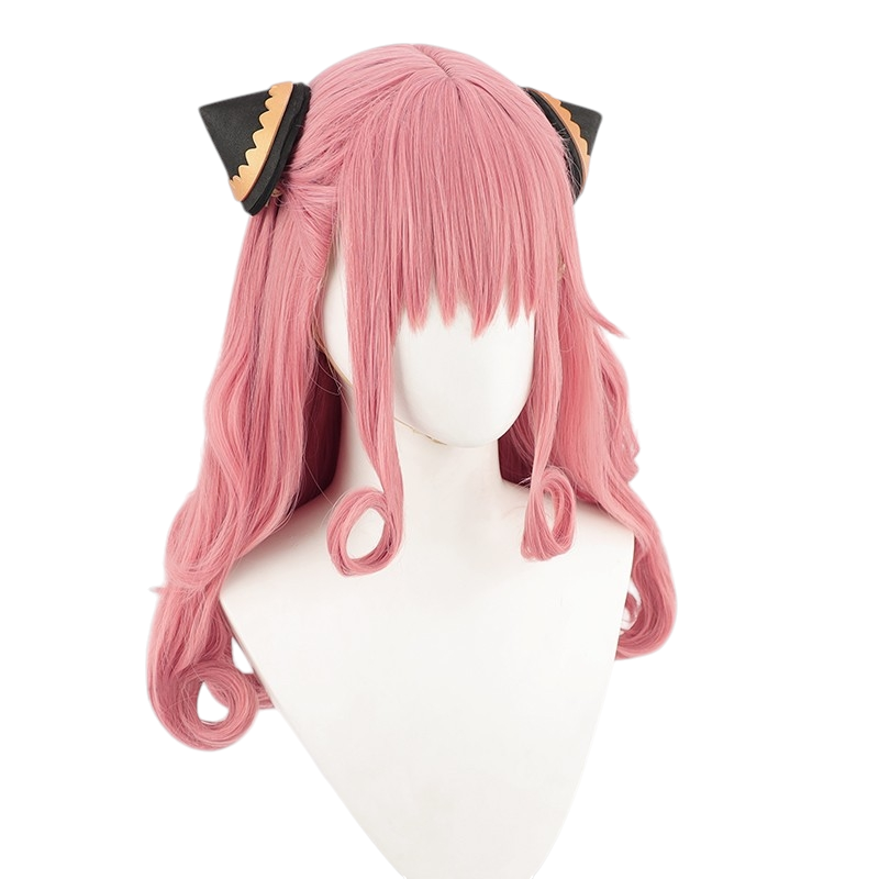 White Smoke Anya Forger (Adult Ver.) Cosplay Wig - Spy x Family (Long Octopus Curls Hat Styling) (FEVERCOS)