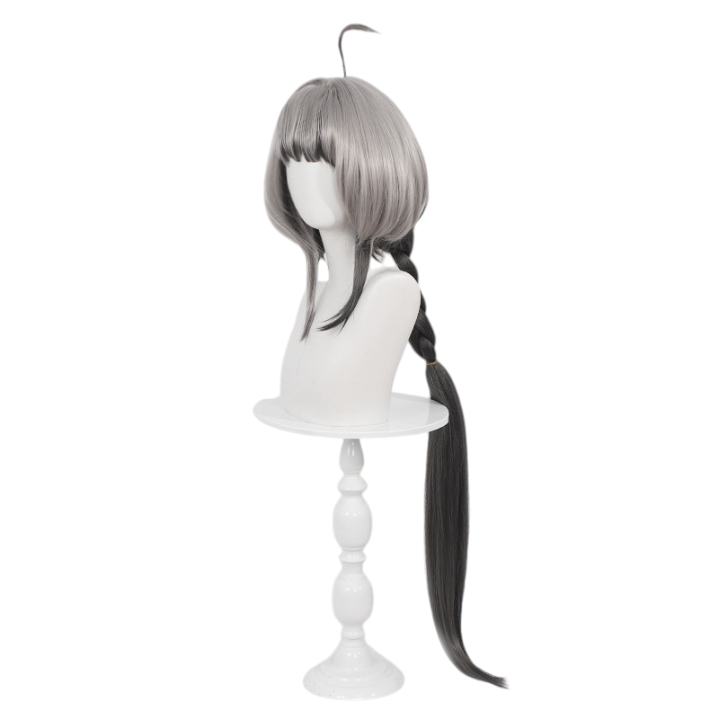 White Smoke Tangtang Cosplay Wig - Arknights: Endfield (Black Highlight Jellyfish Braid) (FEVERCOS)