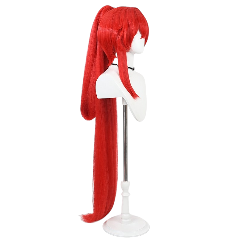 White Smoke Yinlin Cosplay Wig - Wuthering Waves (Red Ponytail Scalp) (FEVERCOS)