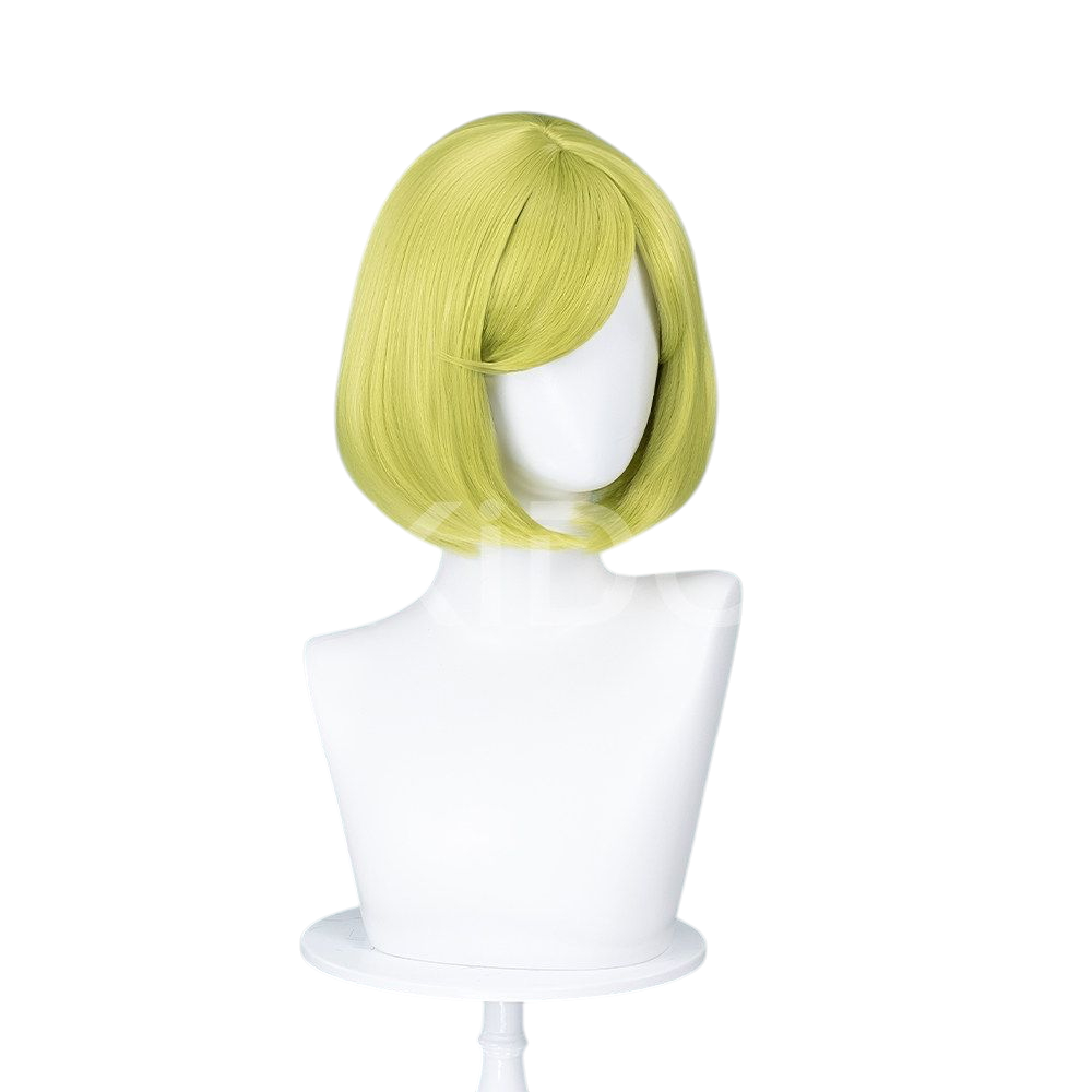 White Smoke Coco Cosplay Wig - Witch Hat Atelier (Yellow-Green Highlight Bob) (FEVERCOS)