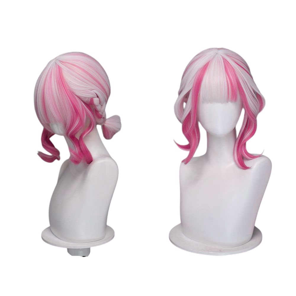 White Smoke Psylocke (Strawberry Mochi) Cosplay Wig - Marvel Rivals (33cm Pink Tied Up) (FEVERCOS)