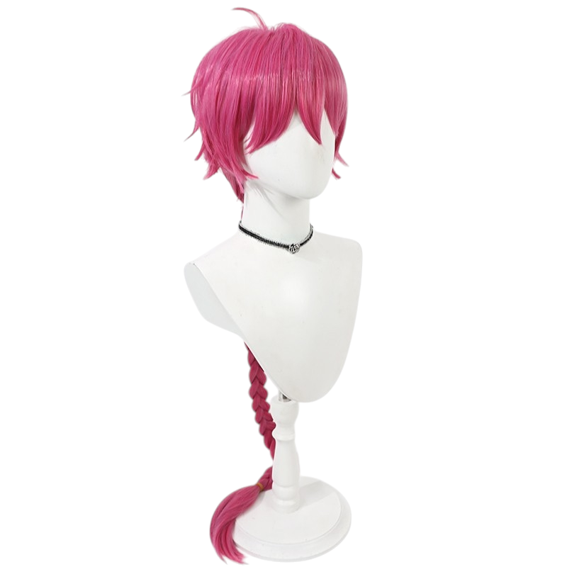 White Smoke Lato Bacca Cosplay Wig - Devil Butler with Black Cat (Teased Long Braid) (FEVERCOS)