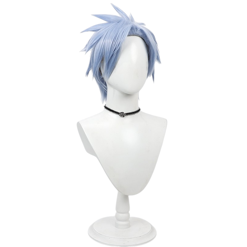 White Smoke Renatus Revol Cosplay Wig - Mashle: Magic and Muscles (Teased Short) (FEVERCOS)