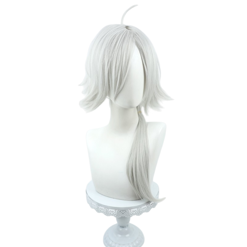White Smoke Monika Cosplay Wig - Spy Classroom (Silver Grey Scalp Style) (FEVERCOS)