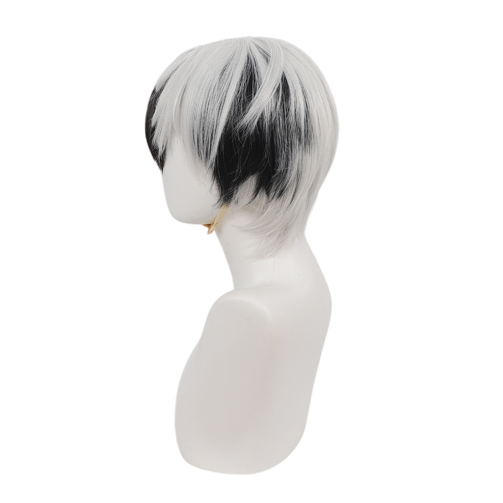 White Smoke Kurikara Gou Cosplay Wig - Touken Ranbu (Silver White Highlights) (FEVERCOS)