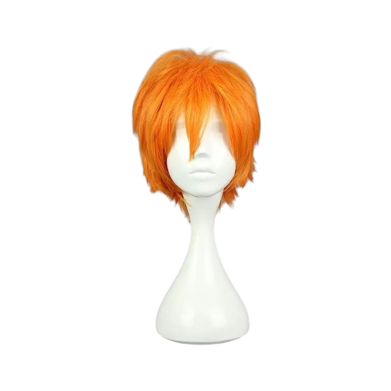 White Smoke Shoyo Hinata Cosplay Wig - Haikyuu!! (Spiky Orange Short) (FEVERCOS)