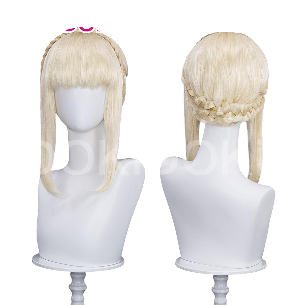 White Smoke Needle Knight Leda Cosplay Wig - Elden Ring (Blonde Braided Updo) (FEVERCOS)