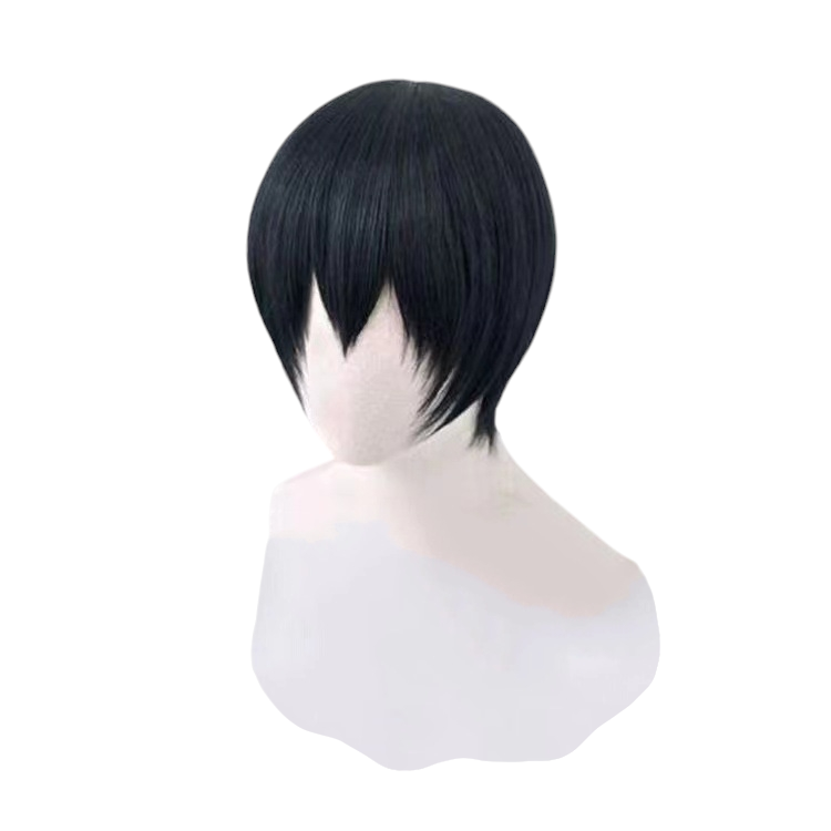 White Smoke Tobio Kageyama Cosplay Wig - Haikyuu!! (Natural Black Short) (FEVERCOS)