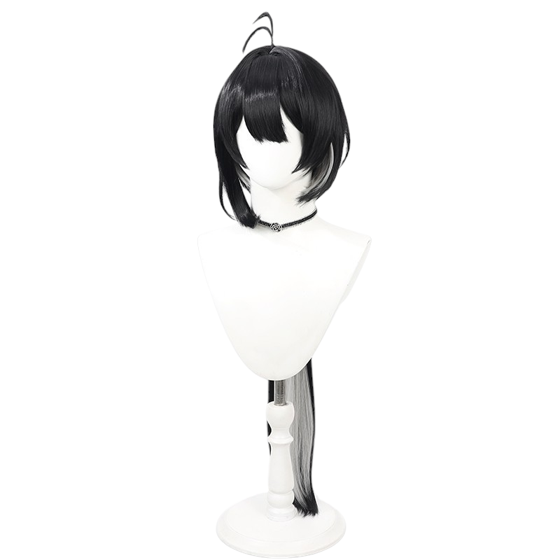White Smoke Female Rover Cosplay Wig - Wuthering Waves (Black/White Jellyfish Cut) (FEVERCOS)