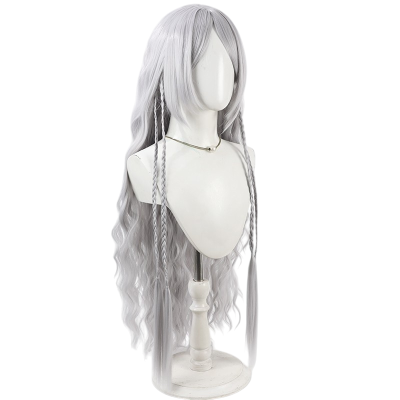 White Smoke Needle Knight Leda Cosplay Wig - Elden Ring (Pale Yellow Headband Updo) (FEVERCOS)