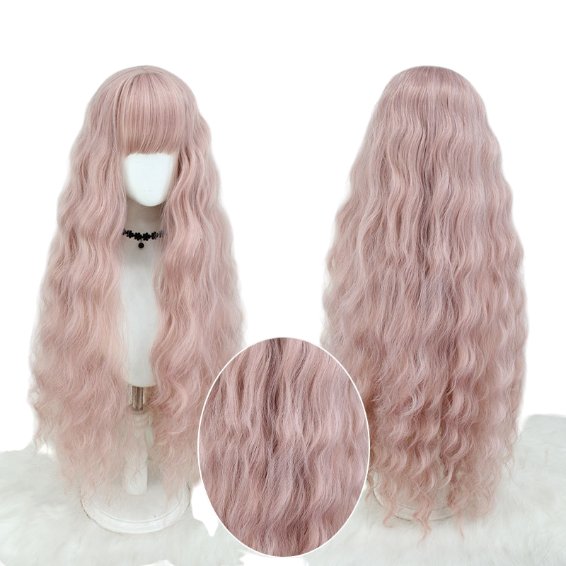 White Smoke Reira Serizawa Cosplay Wig - NANA (Pink Crimped Curly) (FEVERCOS)