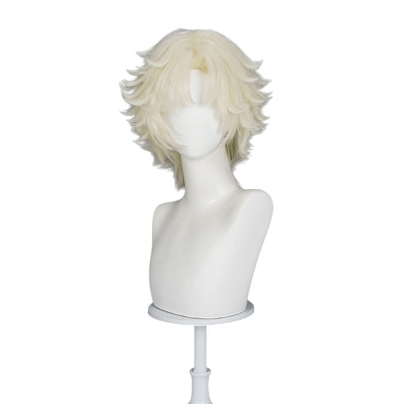 White Smoke Norton Campbell (Truth & Inference) Cosplay Wig - Identity V (Teased Flipped Short) (FEVERCOS)