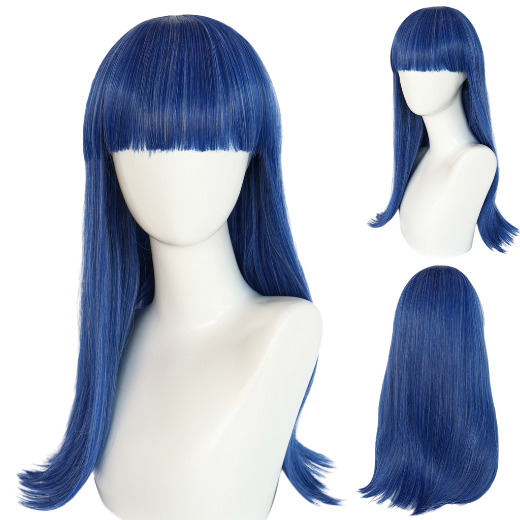 Beige Ennui (Sansan) Cosplay Wig - Inside Out 2 (Dark Blue Long) (FEVERCOS)