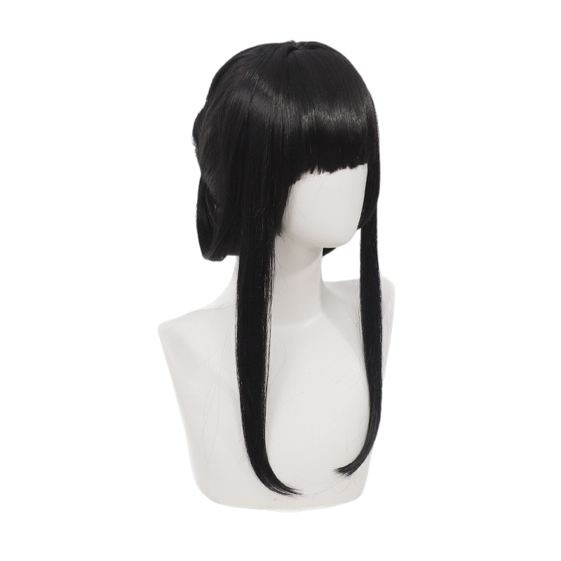White Smoke D: Killer Wife Cosplay Wig - NIKKE (Black Integrated Braid Updo) (FEVERCOS)