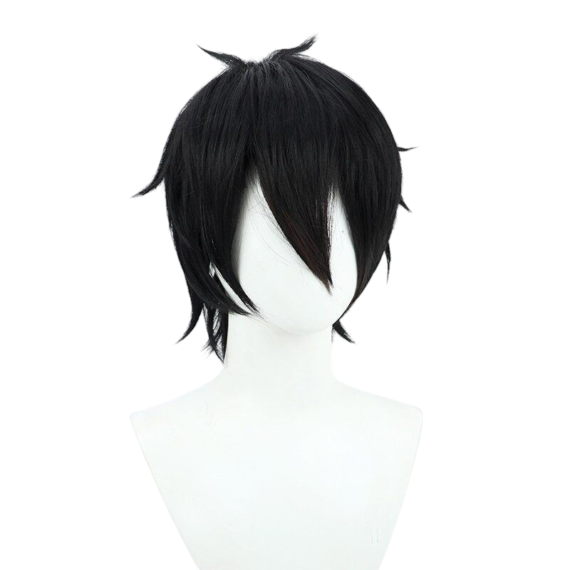 White Smoke Yumeoi Kakeru Cosplay Wig - NIJISANJI (Black Short) (FEVERCOS)