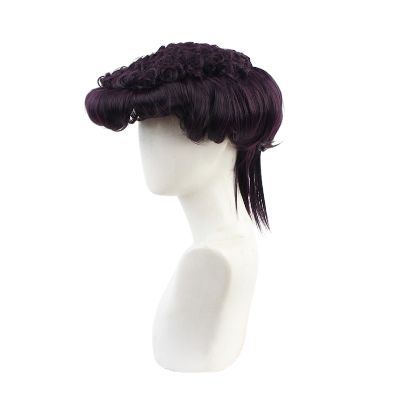 White Smoke Josuke Higashikata Cosplay Wig - JoJo (Deep Purple Pompadour) (FEVERCOS)