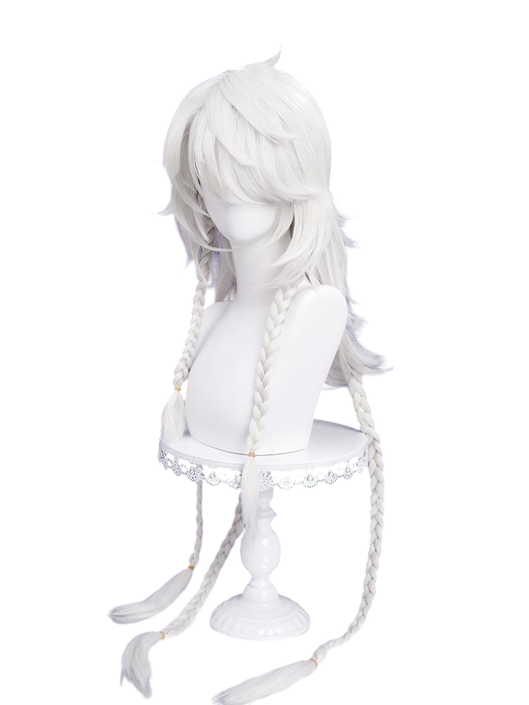 White Smoke Nanook (The Destruction) Cosplay Wig - Honkai: Star Rail (Black/Gold Highlight Long) (FEVERCOS)