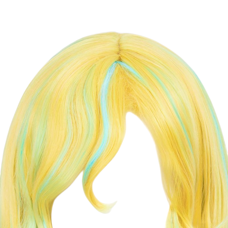 White Smoke Lagoona Blue Cosplay Wig - Monster High (Blonde with Teal Highlights) (FEVERCOS)