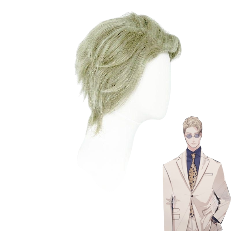 White Smoke Kento Nanami Cosplay Wig - Jujutsu Kaisen (Blonde Side Part) (FEVERCOS)