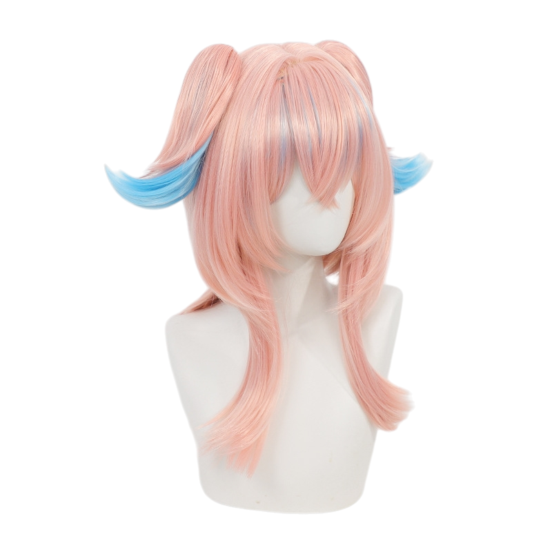 White Smoke Lynae (Five-Star Concept) Cosplay Wig - (Multi-Color Split Ponytail) (FEVERCOS) Genshin Impact