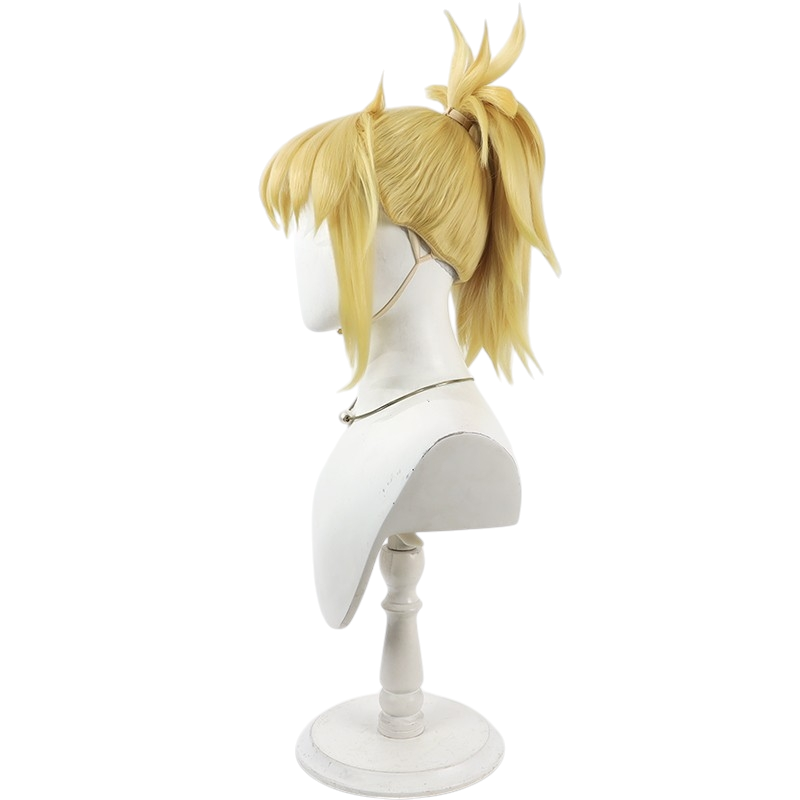 Light Gray Takamaru Saito Cosplay Wig - Nintama Rantaro (Blonde/Orange Fluffy) (FEVERCOS)
